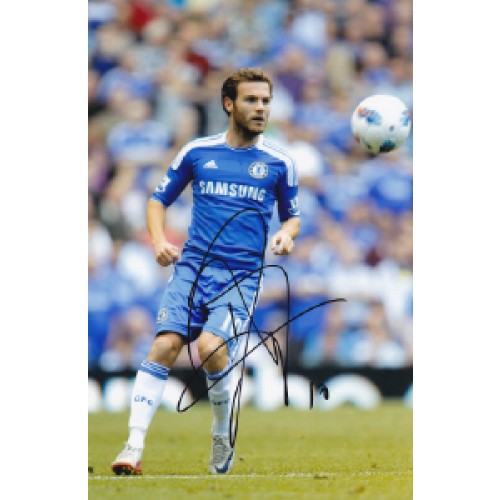 Juan Mata Signed 8x12 Chelsea Photograph